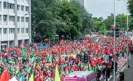 Protest w Brukseli