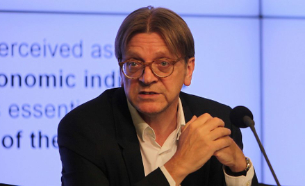 Guy Verhofstadt, przewodniczący Porozumienia Liberałów i Demokratów na rzecz Europy w PE