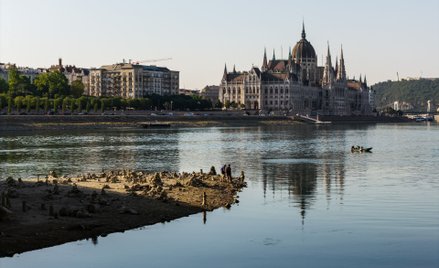 W związku z upałami i suszą poziom wody w Dunaju gwałtownie spadł