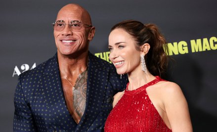 Dwayne Johnson i Emily Blunt na premierze filmu „The Smashing Machine” w Beverly Hills