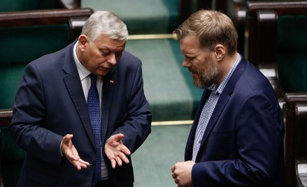 Marek Suski i Adrian Zandberg w Sejmie