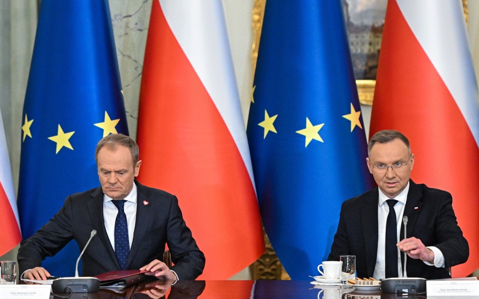 Donald Tusk i Andrzej Duda