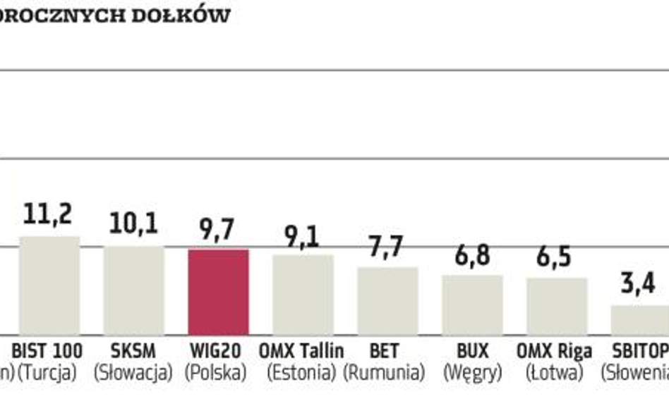 WIG20 wśród liderów odbicia w regionie