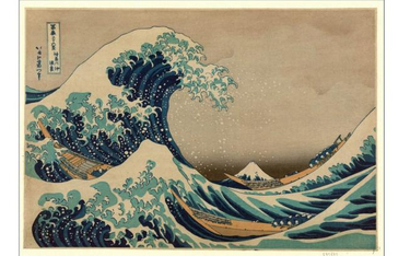 Wielka fala w Kanagawie – drzeworyt japońskiego artysty Hokusai. Praca, traktowana dotąd jako artyst