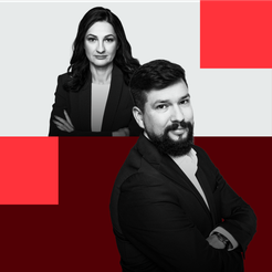 Marzena Tabor-Olszewska, redaktor prowadząca „Rzeczpospolitej” i Michał Płociński, szef działu opini