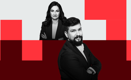 Marzena Tabor-Olszewska, redaktor prowadząca „Rzeczpospolitej” i Michał Płociński, szef działu opini