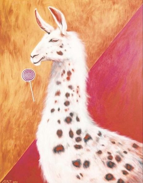 Na aukcji sprzedano obraz Adelajdy Kot pt. „Lizak”.