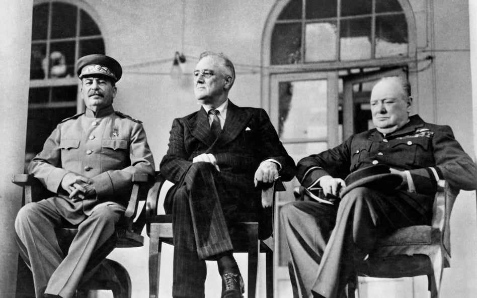 Wielka Trójka na konferencji w Teheranie (28 listopada – 1 grudnia 1943 r.). Od lewej: przywódca ZSR