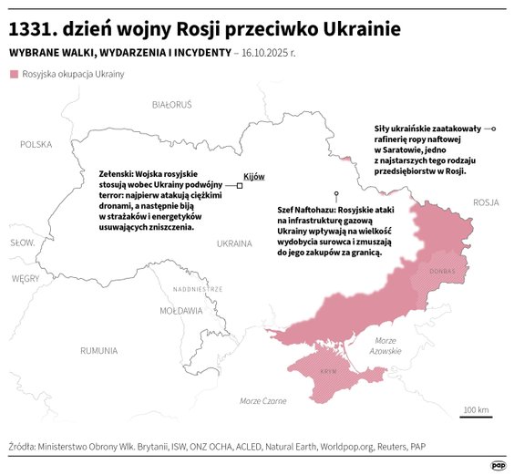 Tak wyglądała sytuacja na froncie w 1331 dniu wojny