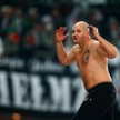 Kibic podczas meczu Legii Warszawa ze Sportingiem Lizboną o Puchar Europy, rozgrywanego na warszawsk