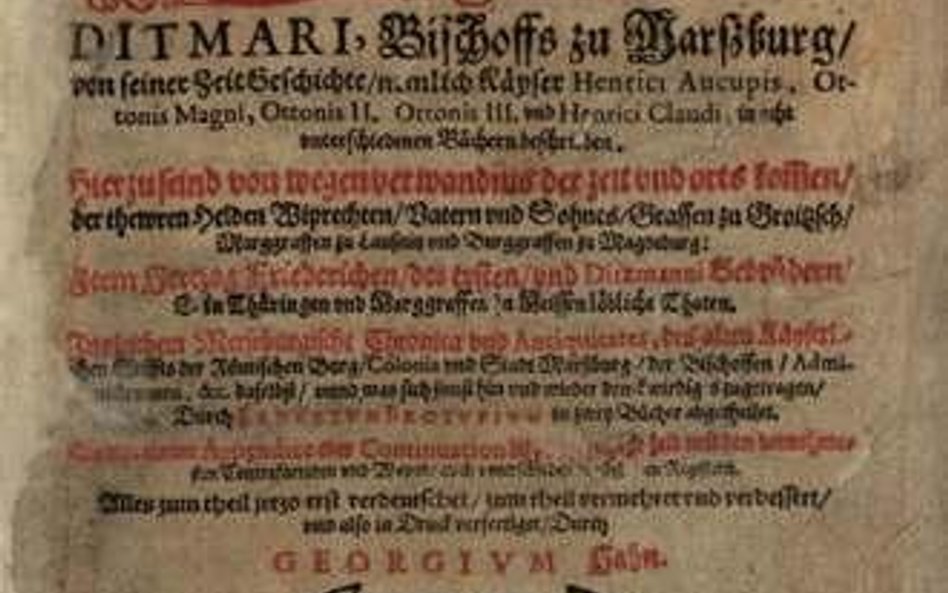 Historia Martisburgica darinnen Chronica Ditmari, starodruk z zasobów Opolskiej Biblioteki Cyfrowej