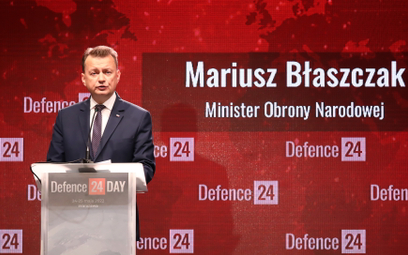 Minister obrony narodowej Mariusz Błaszczak podczas otwarcia IV edycji konferencji branży obronnej "