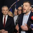 Współprzewodniczący Nowej Lewicy Robert Biedroń i Włodzimierz Czarzasty oraz współprzewodniczący Raz