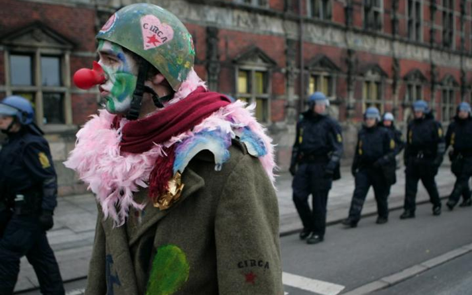 Manifestant w Kopenhadze podczas szczytu klimatycznego COP15 w 2009 roku