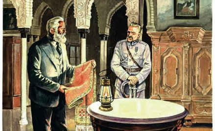 Wieczorem 9 lipca 1921 roku hr. Władysław Zamoyski pokazywał Naczelnikowi zbiory Biblioteki Kórnicki
