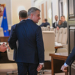 Wicepremier, minister cyfryzacji Krzysztof Gawkowski (C) przed posiedzeniem rządu w KPRM w Warszawie