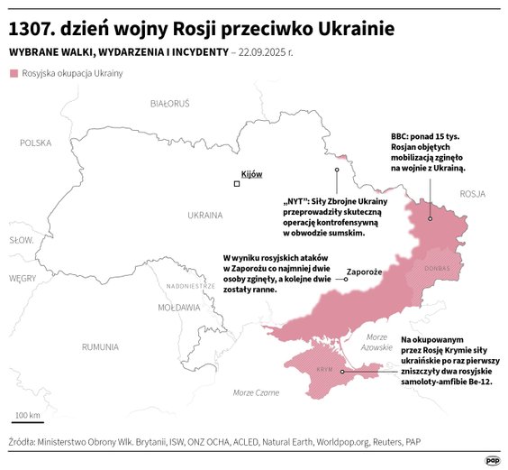 Tak wyglądała sytuacja na froncie w 1307 dniu wojny