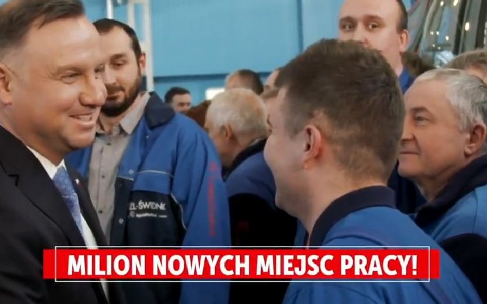 Nowy spot: Plan Dudy to milion nowych miejsc pracy