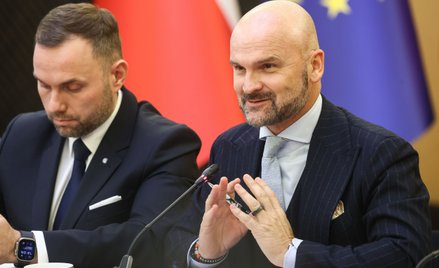 Koordynator projektu SprawdzaMy Adam Malinowski (L) i pełnomocnik przedsiębiorców ds. deregulacji Ra