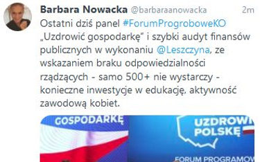 Wpadka Nowackiej. "#ForumProgroboweKO"