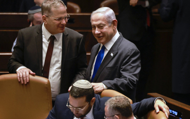 Premier Izraela Beniamin Netanjahu w Knesecie