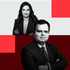 Marzena Tabor-Olszewska, redaktor prowadząca „Rzeczpospolitej” oraz Michał Kolanko, dziennikarz i an