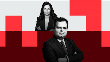 Marzena Tabor-Olszewska, redaktor prowadząca „Rzeczpospolitej” oraz Michał Kolanko, dziennikarz i an
