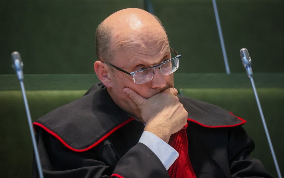 Prokurator Prokuratury Krajowej Jacek Bilewicz podczas rozprawy w Sądzie Najwyższym
