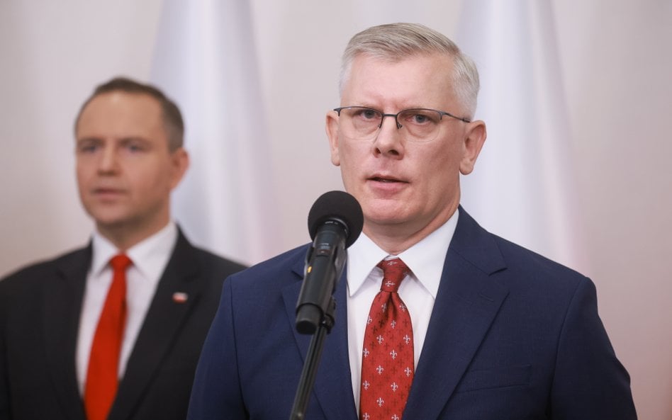 Prezydent elekt Karol Nawrocki oraz desygnowany na szefa Biura Bezpieczeństwa Narodowego Sławomir Ce