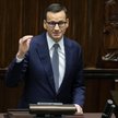 Premier Mateusz Morawiecki na sali obrad Sejmu w Warszawie, 7 bm.
