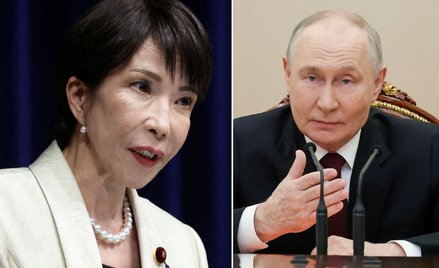 Sanae Takaichi i Władimir Putin