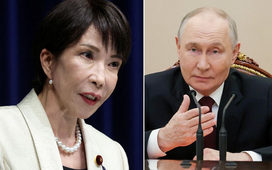 Sanae Takaichi i Władimir Putin