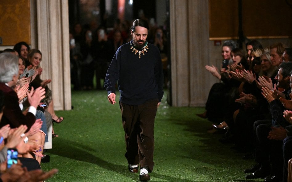 Alessandro Michele, dyrektor kreatywny Valentino, podczas wiosennego pokazu w Rzymie.
