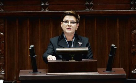 Beata Szydło, szefowa polskiego rządu, mówi w Sejmie o priorytetach.