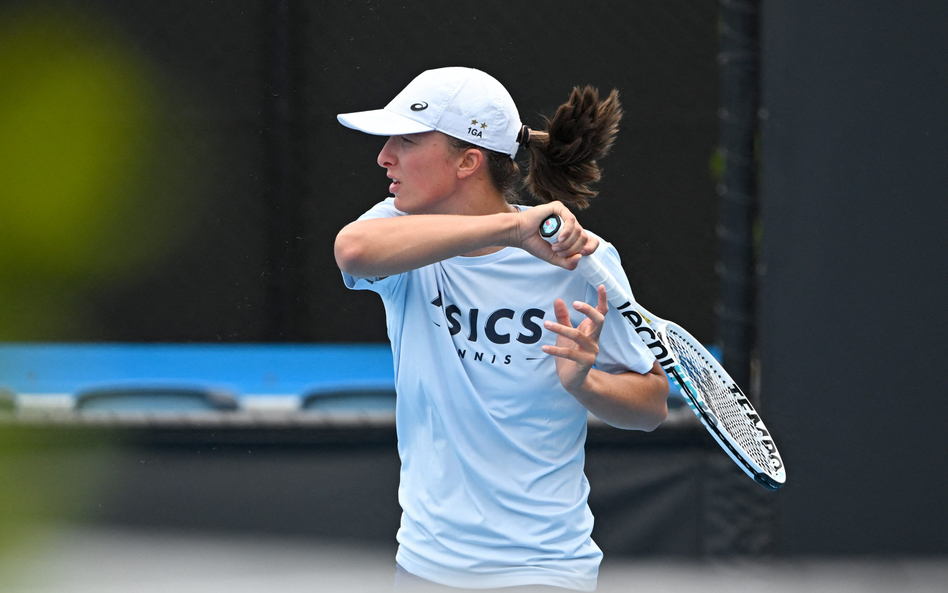 Iga Świątek na treningu w Melbourne. W ubiegłym roku dotarła w Australian Open do półfinału, w który