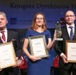 Iwona Plewnia, Dyrektor Finansowy Roku w kategorii duże przedsiębiorstwa; z lewej Tomasz Śniatała, z
