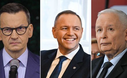 Mateusz Morawiecki, Karol Nawrocki i Jarosław Kaczyński
