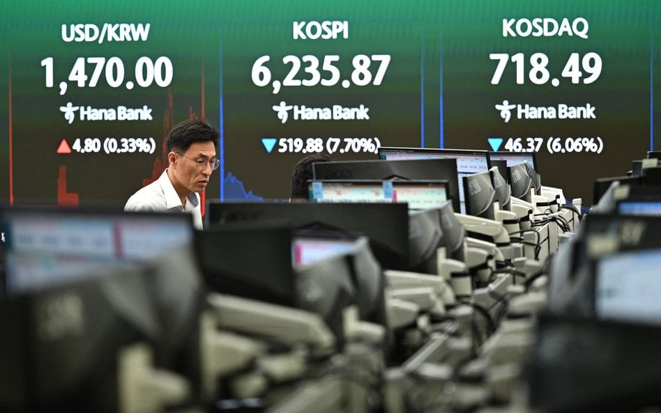 Giełdowe trzęsienie ziemi w Azji. KOSPI runął o niemal 11 proc.