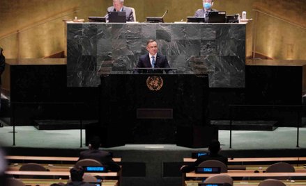 Prezydent Andrzej Duda przemawia na forum Zgromadzenia Ogólnego ONZ