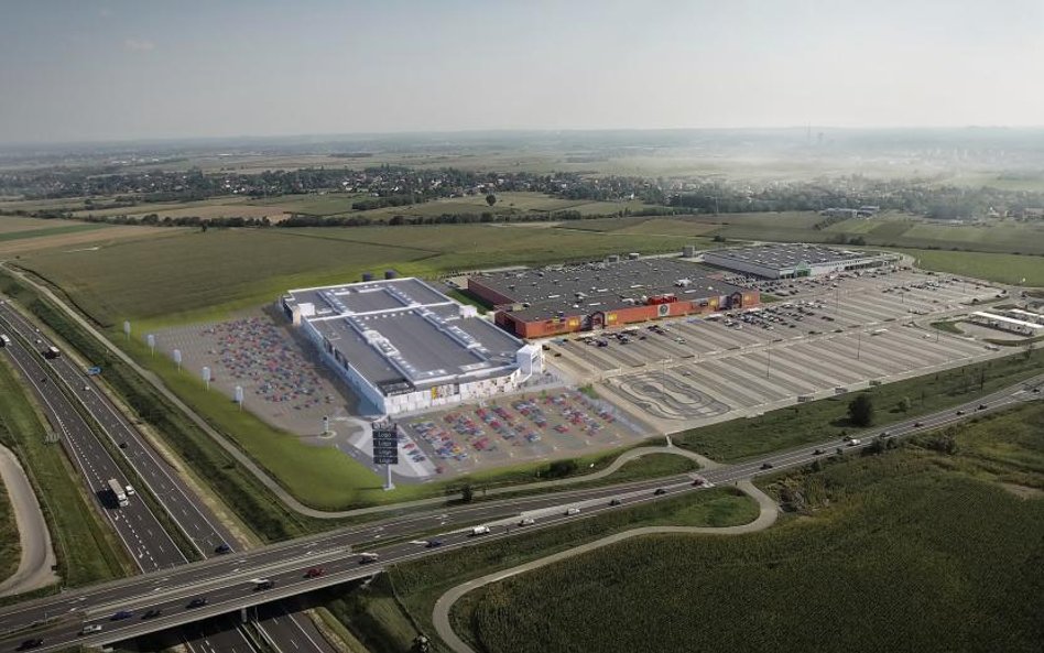 Obiekt Silesia Outlet połączony z Auchan Gliwice