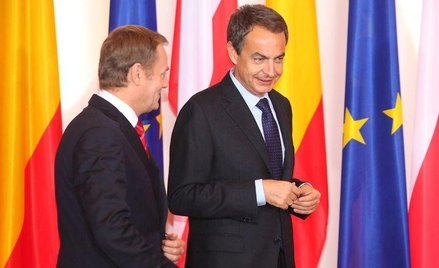 Donald Tusk i Jose Louis Rodriguez Zapatero