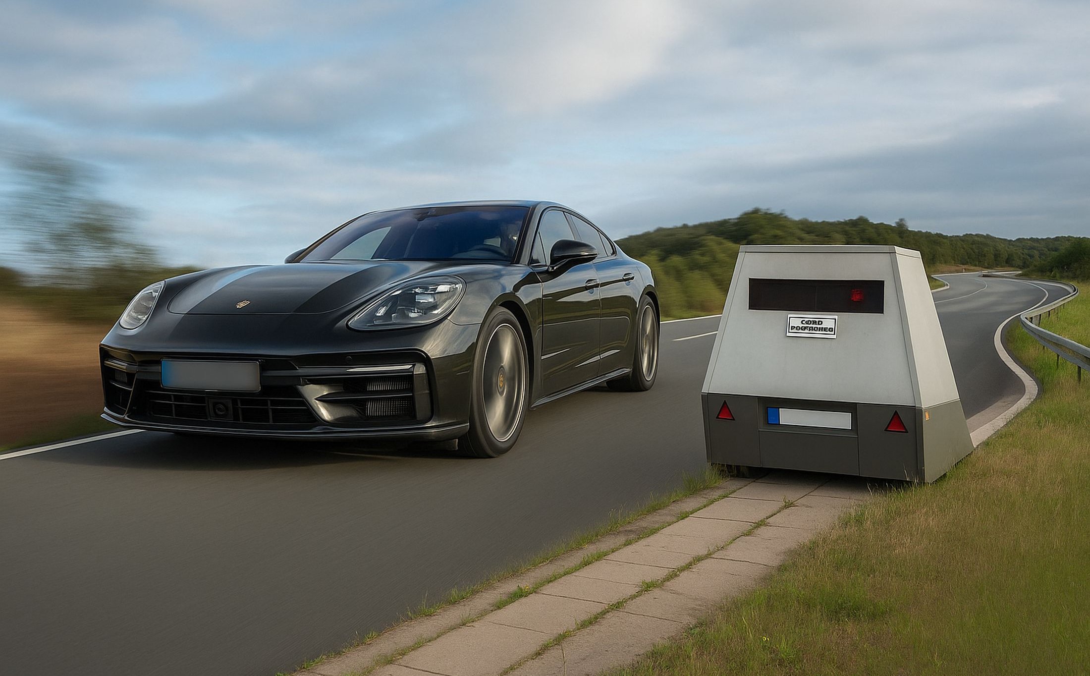 321 km/h na ograniczeniu 120 km/h. Kierowca Porsche przyłapany przez fotoradar