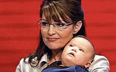 Sarah Palin z synkiem Trigiem