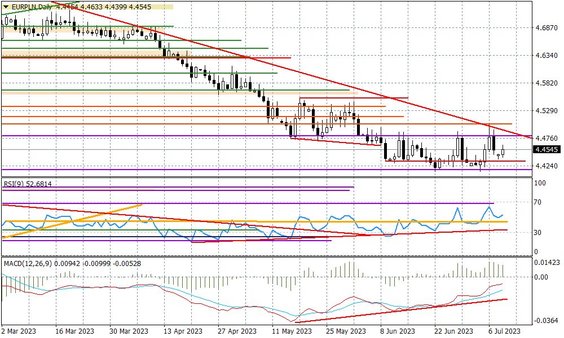 Wykres dzienny EURPLN