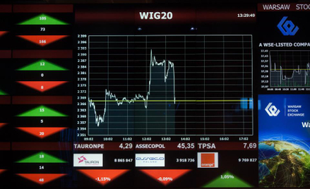 W zamknięciu WIG20 spadał o 0,79 proc.