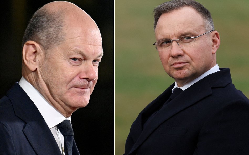 Olaf Scholz i Andrzej Duda