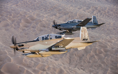 Lekkie samoloty bojowe Textron AT-6C Wolverine. Fot./Textron Aviation Defense.