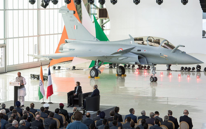 Uroczystość przekazania pierwszych samolotów Rafale Siłom Powietrznym Indii. Fot./Dassault Aviation/