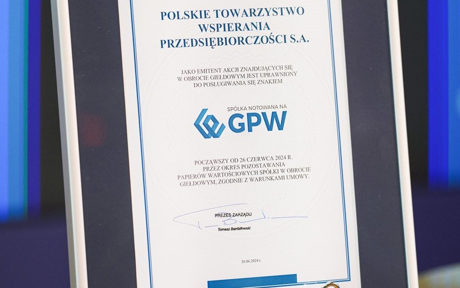 Kurs akcji PTWP nie zmienił się na debiucie na rynku głównym GPW