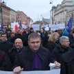 Marsz Tysiąca Tóg w Warszawie w styczniu 2020 r. Na pierwszym planie, w środku, ówczesny sędzia Wald